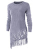 Fringed Asymmetrical Knitwear