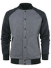 Raglan Sleeve Panel Baseball Jacket