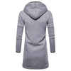 Open Front Long Sleeve Longline Hoodie
