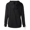 Lace Up Zipped Hoodie