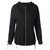 Lace Up Zipped Hoodie