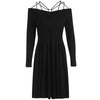 Strappy Cut Fit and Flare Dress