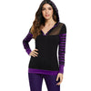 Stripe Sleeve Color Block Hoodie