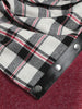 Round Neck Sweatshirt with Tartan Neck Gaiter
