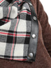 Round Neck Sweatshirt with Tartan Neck Gaiter