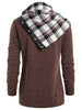 Round Neck Sweatshirt with Tartan Neck Gaiter