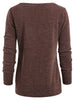 Round Neck Sweatshirt with Tartan Neck Gaiter