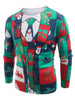 Christmas Elements Blazer Print Long Sleeve T-shirt
