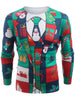 Christmas Elements Blazer Print Long Sleeve T-shirt