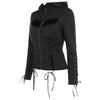 Lace Up Gothic Zipper Hoodie