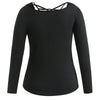 Plus Size Caged Long Sleeve T-shirt