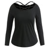 Plus Size Caged Long Sleeve T-shirt
