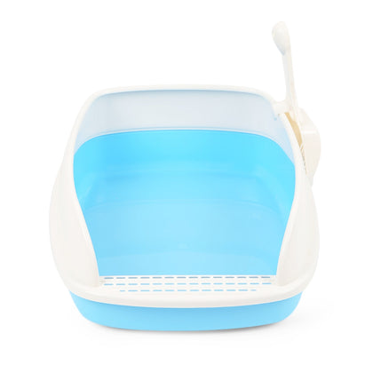Pet Compact Litter box for home Pets Cats Dogs Blue color