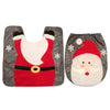 Christmas Toilet Seat Cover Rug Set for Home Hotel Decoration