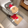 Christmas Toilet Seat Cover Rug Set for Home Hotel Decoration