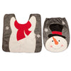 Christmas Toilet Seat Cover Rug Set for Home Hotel Decoration