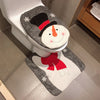 Christmas Toilet Seat Cover Rug Set for Home Hotel Decoration