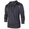 Faux Leather Lace Up Hoodie