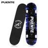 PUENTE Four-wheel Double Kick Deck Skateboard with T-shape Gadget