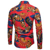 Fanshaped Printed Long Sleeve Shirt