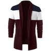 Color Blocking Open Front Casual Cardigan