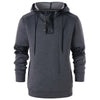 PU Leather Panel Button Embellished  Hoodie