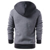 Color Blocking Zip Up Faux Twinset Hoodie