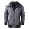 Color Blocking Zip Up Faux Twinset Hoodie