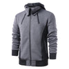 Color Blocking Zip Up Faux Twinset Hoodie