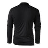 Heaps Collar Long Sleeve Asymmetric T-shirt