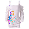 Halloween Cold Shoulder Blood Splatter T-Shirt