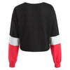 Contrast Color Cropped Sweatshirt