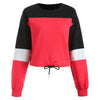 Contrast Color Cropped Sweatshirt