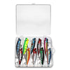 Outlife 10PCS Fishing Lures Hard ABS Popper Baits with Hooks and Box