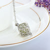Charm Silver Cube Light Necklace Women Glowing Pendant Jewelry