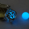 Charm Silver Cube Light Necklace Women Glowing Pendant Jewelry