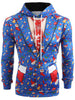 3D Christmas Elements Blazer Printed Hoodie