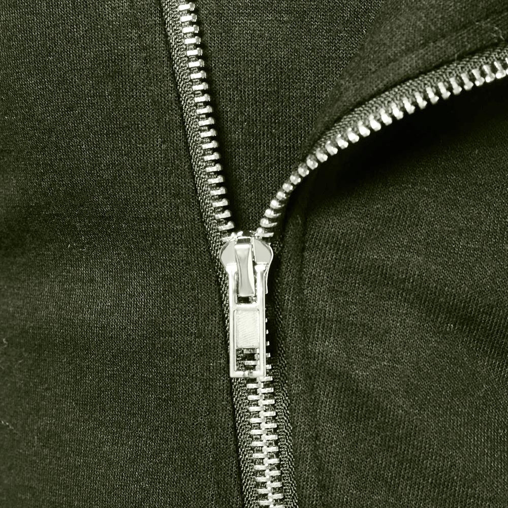 Asymmetric Zip Embellished Panel Coat