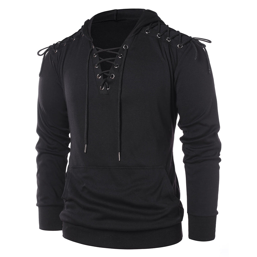 Lace Up Long Sleeve Hoodie