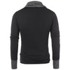 Turtle Neck Color Blocking Lace Up T-shirt