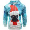 Christmas Puppy Print Kanga Pocket Hoodie
