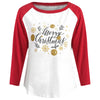 Christmas Graphic Print Baseball T-shirt
