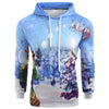 Snowfield Christmas Tree Kangaroo Pocket Hoodie