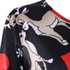 Heart Deer Print A Line Dress