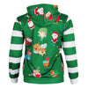 Christmas Santa Gift Print Pullover Hoodie