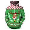 Christmas Reindeer Print Long Sleeve Hoodie