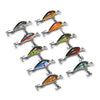 Outlife 10PCS DW1116 Fishing Lures Hard ABS Crank Baits with Hooks Box