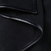Open Front PU Leather Panel Jacket