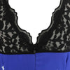 Round Collar Lace Stitching Short Sleeve Christmas A-line Women Vintage Dress