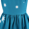 Round Collar Lace Stitching Short Sleeve Christmas A-line Women Vintage Dress